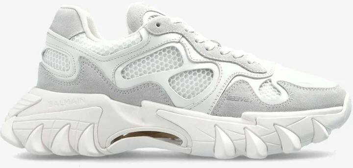 B-East Mesh and Leather Low-Top Sneakers