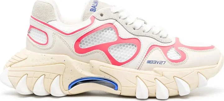 B-East panelled lace-up sneakers
