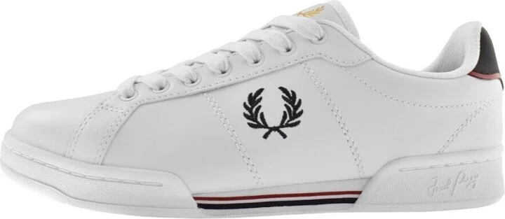 B722 Leather Trainers White