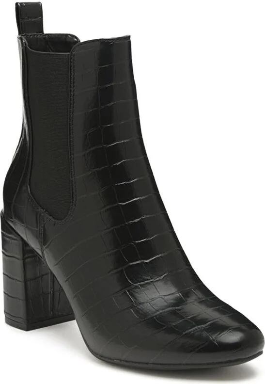 Babbel Faux Leather Block Heel Ankle Boots - Image 4