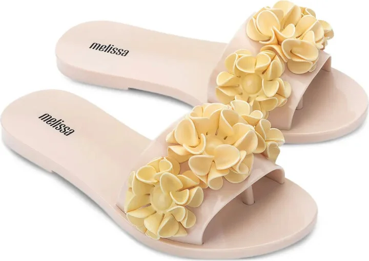 Babe Springtime flower-embellished slides - Image 2