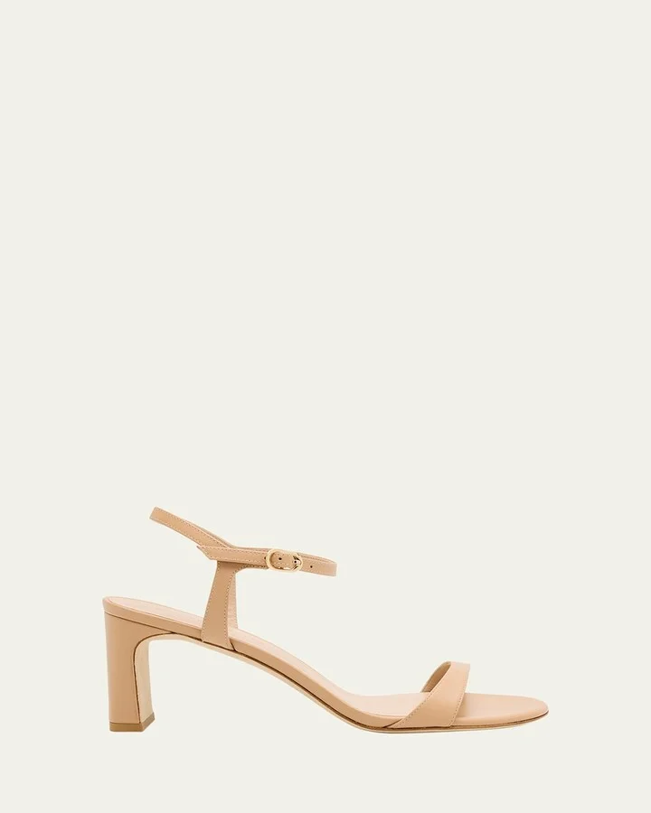 Babette Leather Ankle-Strap Sandals