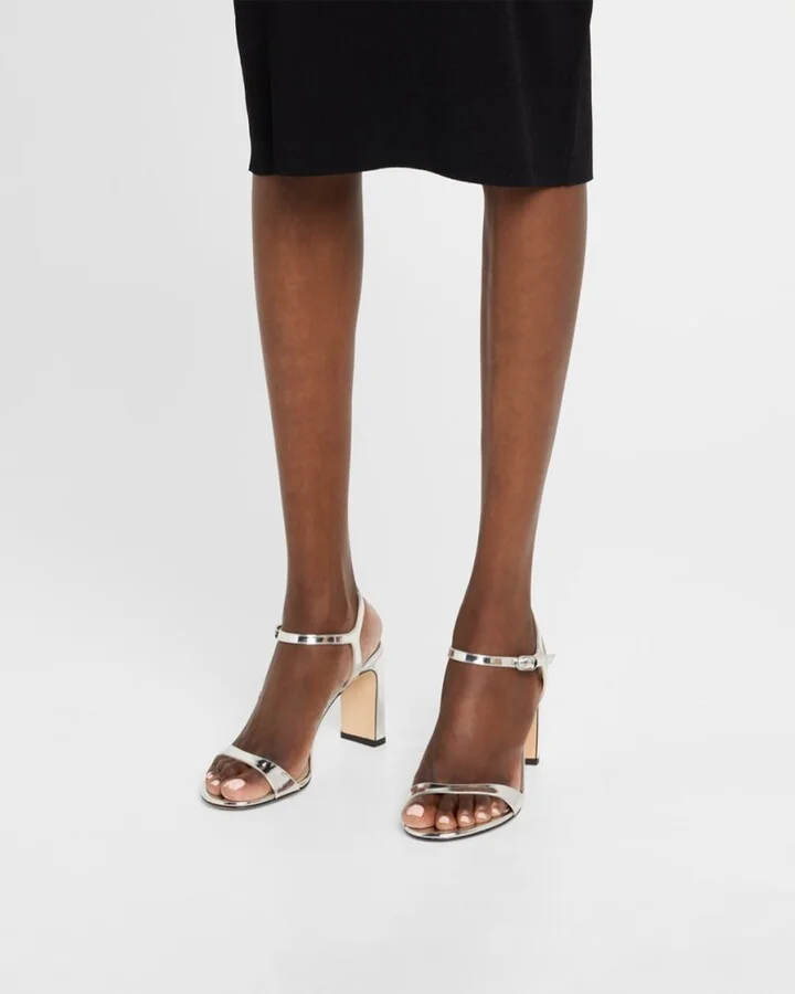 Babette Metallic Ankle-Strap Sandals - Image 9