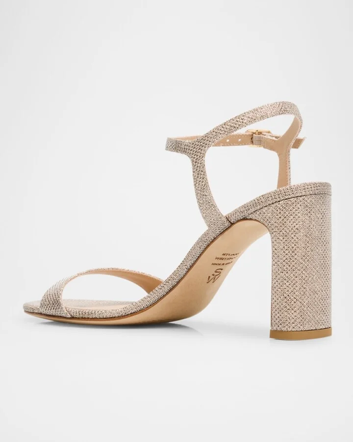 Babette Metallic Ankle-Strap Sandals - Image 4