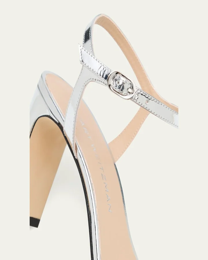 Babette Metallic Ankle-Strap Sandals - Image 8
