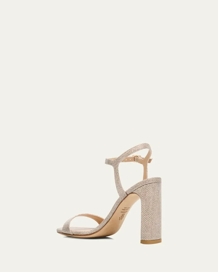 Babette Metallic Ankle-Strap Sandals - Image 3
