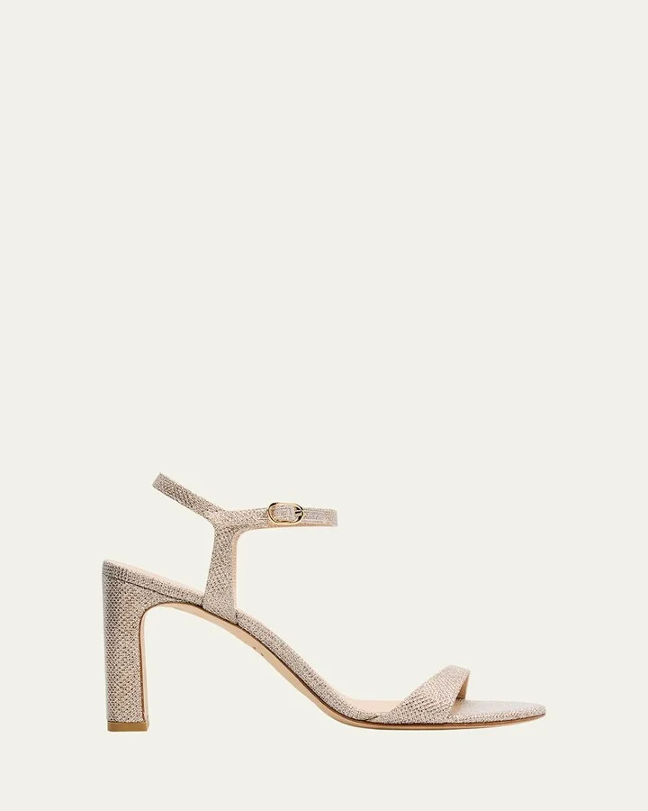 Babette Metallic Ankle-Strap Sandals