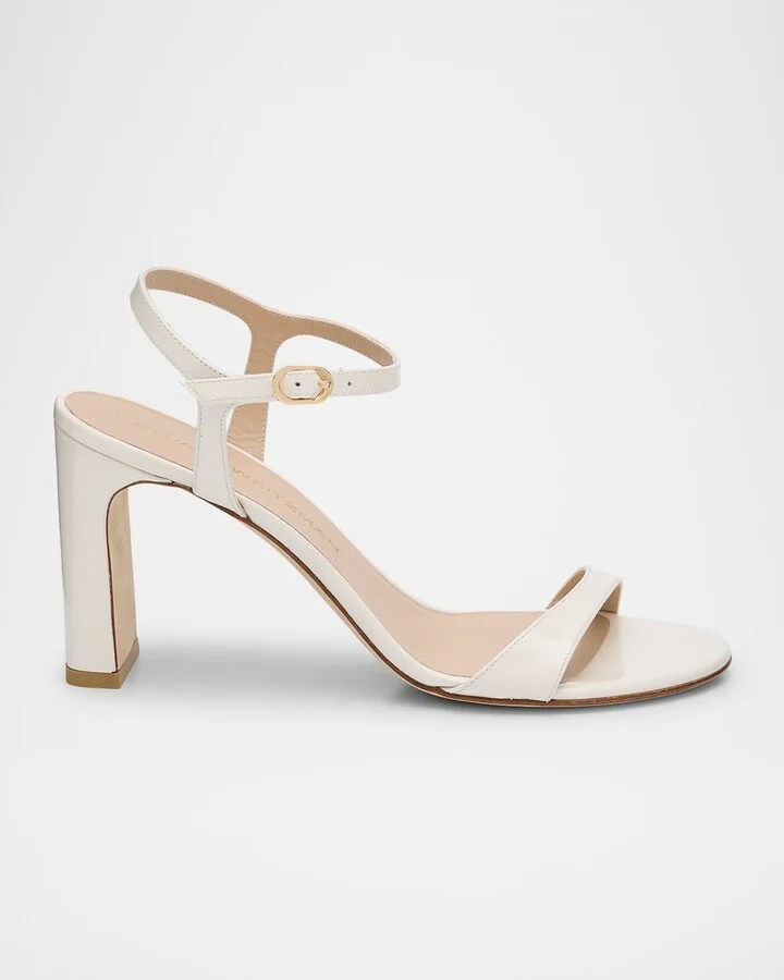 Babette Patent Leather Ankle-Strap Sandals