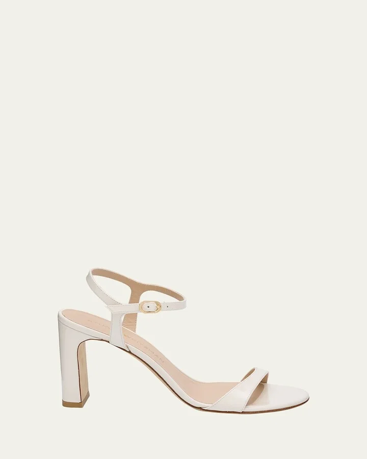 Babette Patent Leather Ankle-Strap Sandals