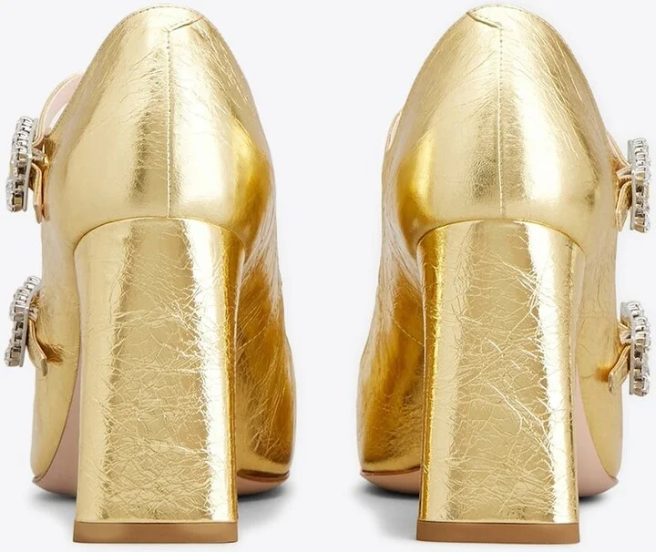Babies 85 Crystal Buckle Pumps in Leather - Image 3