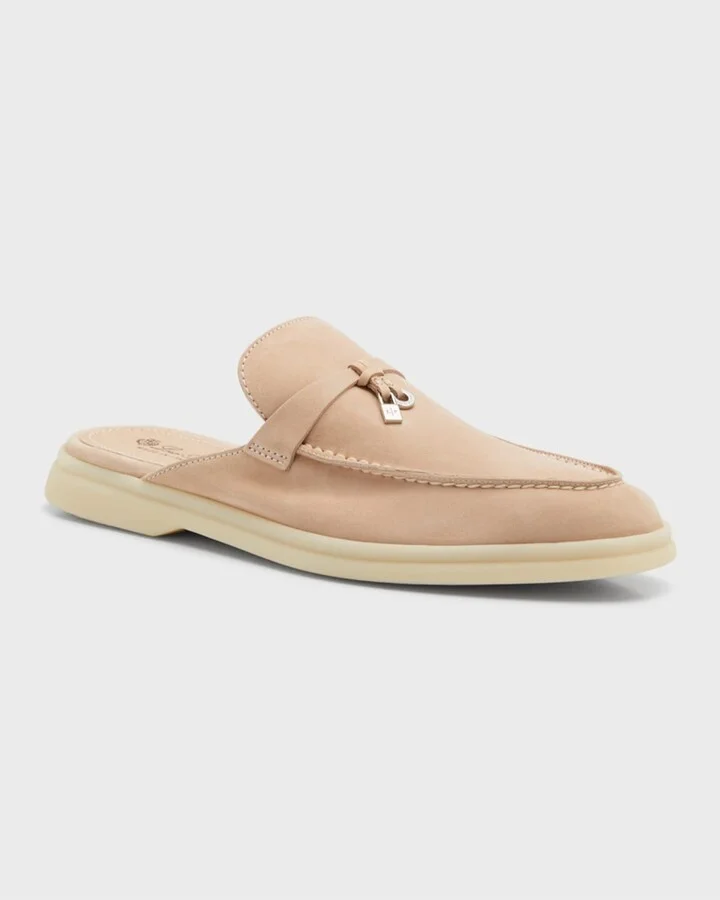 Babouche Charms Walk Suede Mule Loafers - Image 6