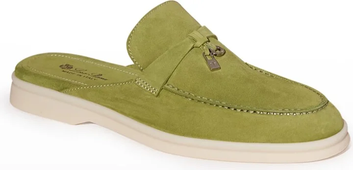 Babouche Charms Walk Suede Mule Loafers - Image 8