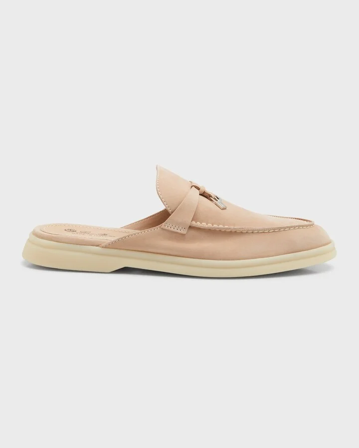 Babouche Charms Walk Suede Mule Loafers