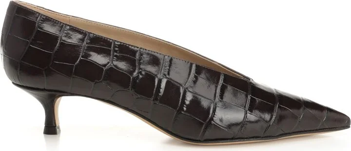 Babouche Kitten Pumps Brown