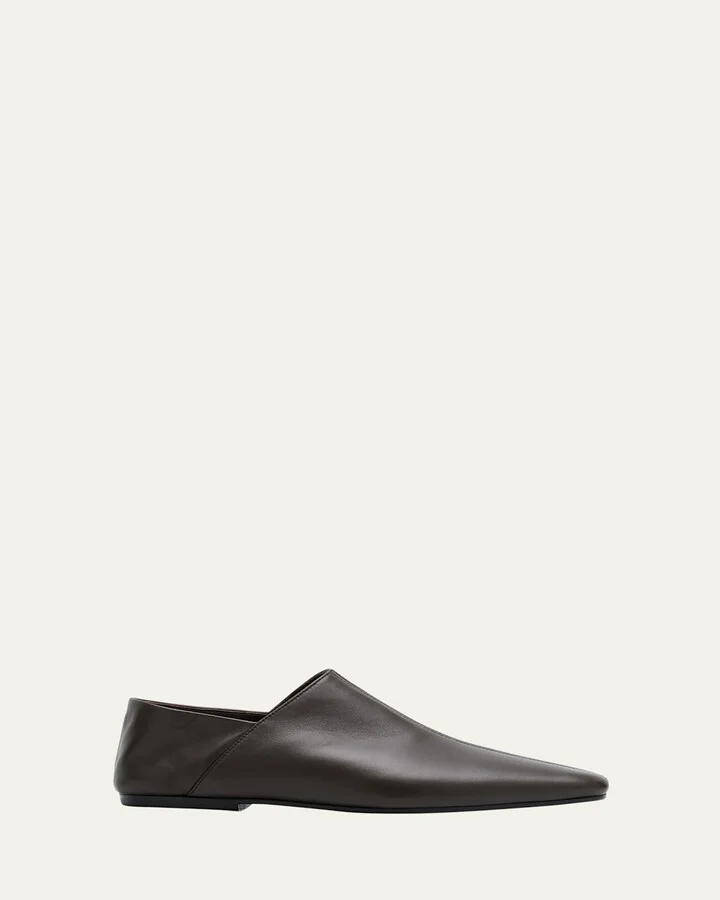 Babouche Leather Ballerina Flats