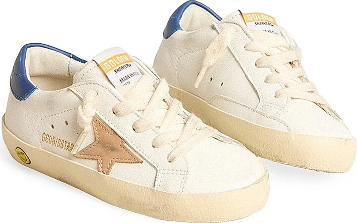 Baby Boy's, Little Boy's & Boy's Super-Star Leather Low-Top Sneakers - White Blue Beige - Size 7.5 (Toddler) - Image 2