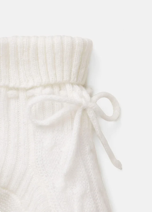 Baby Cashmere Cable Booties - Image 2