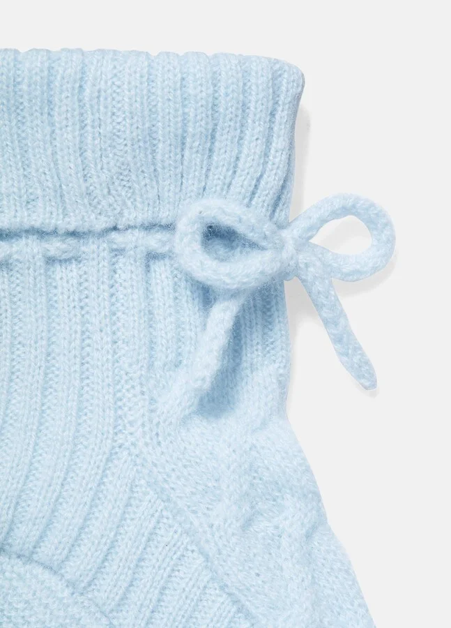 Baby Cashmere Cable Booties - Image 2