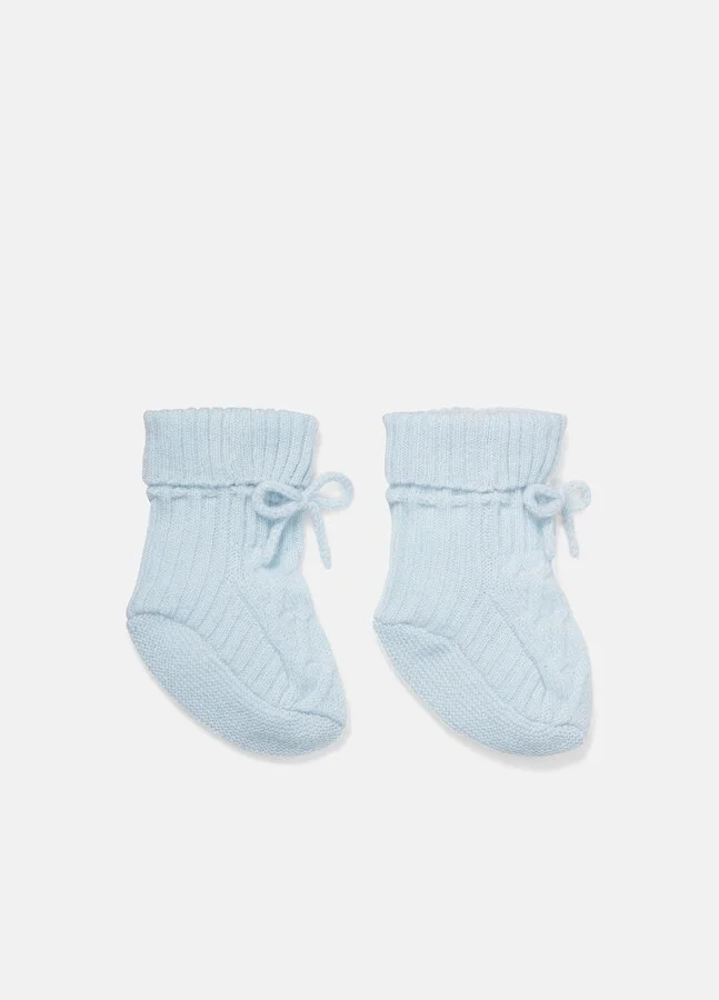 Baby Cashmere Cable Booties