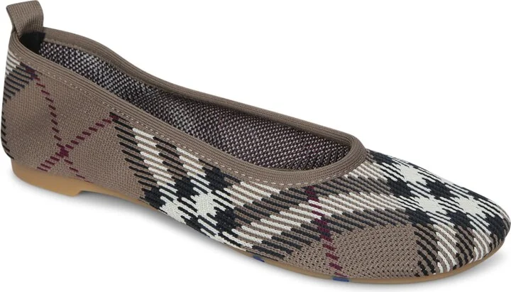 Baby Check Beige Ballerina Flats - Image 2