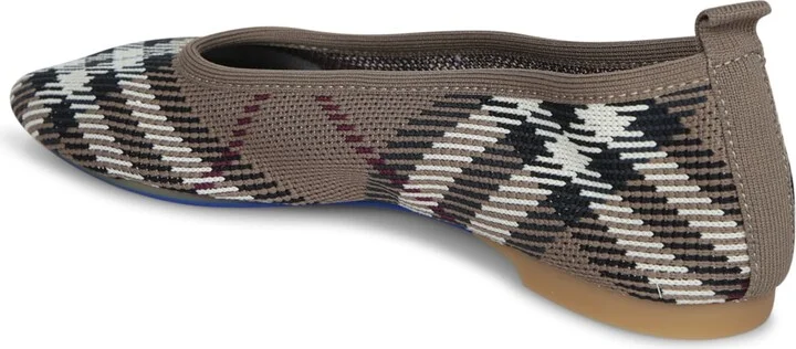 Baby Check Beige Ballerina Flats - Image 3