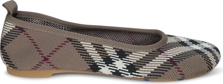Baby Check Beige Ballerina Flats