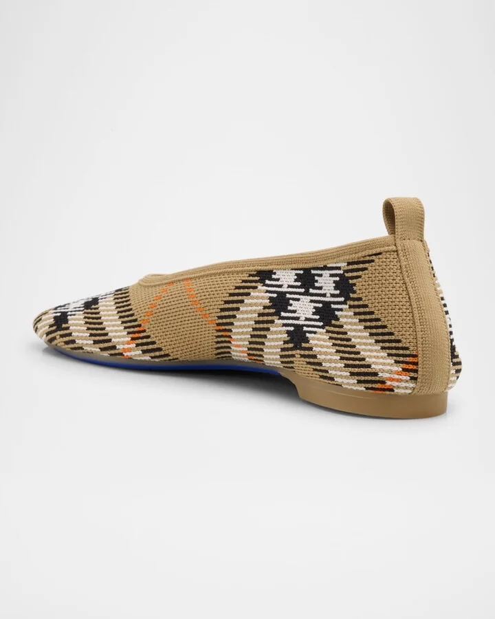 Baby Check Knit Ballerina Flats - Image 2