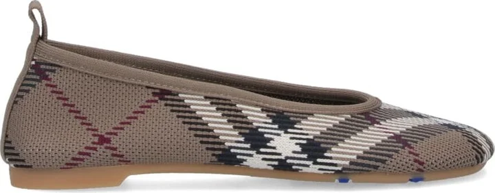 'baby Check' Knit Ballet Flats