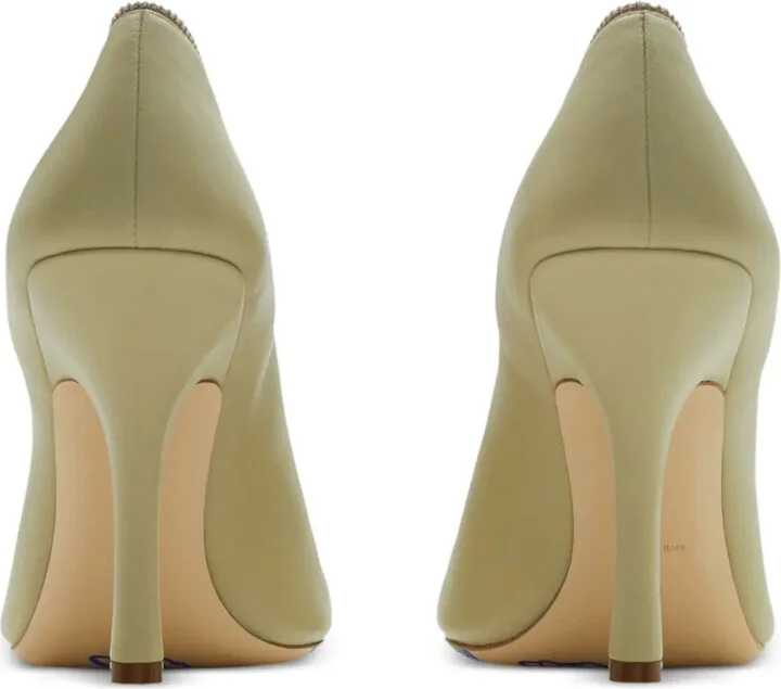 Baby Zip 100mm leather pumps - Image 3