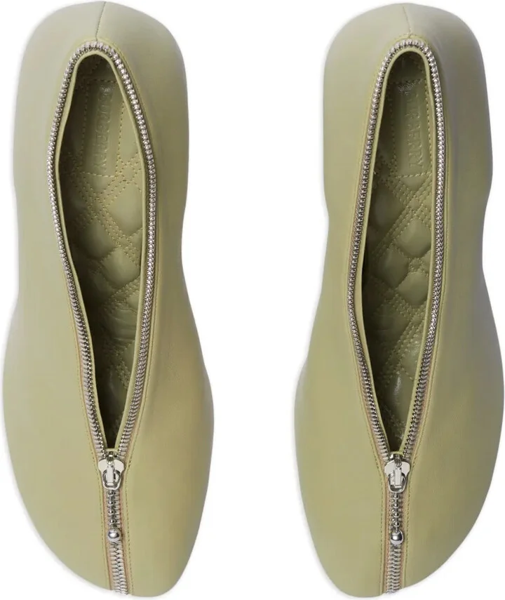 Baby Zip 100mm leather pumps - Image 4