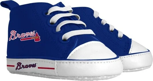 BabyFanatic Pre-Walkers High-Top Unisex Baby Shoes - MLB Atlanta Braves