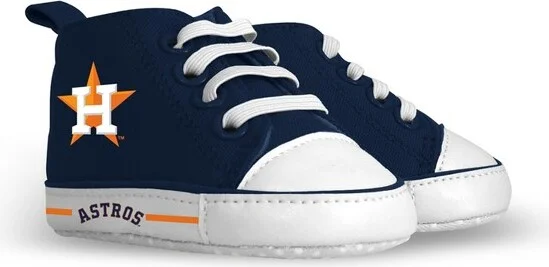 BabyFanatic Pre-Walkers High-Top Unisex Baby Shoes - MLB Houston Astros - Image 2