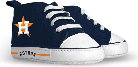 BabyFanatic Pre-Walkers High-Top Unisex Baby Shoes - MLB Houston Astros