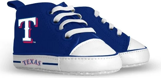 BabyFanatic Pre-Walkers High-Top Unisex Baby Shoes - MLB Texas Rangers