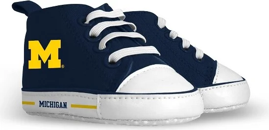 BabyFanatic Pre-Walkers High-Top Unisex Baby Shoes - NCAA Michigan Wolverines