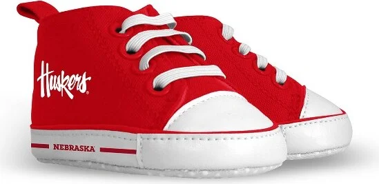 BabyFanatic Pre-Walkers High-Top Unisex Baby Shoes - NCAA Nebraska Cornhuskers