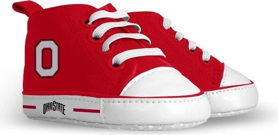 BabyFanatic Pre-Walkers High-Top Unisex Baby Shoes - NCAA Ohio State Buckeyes