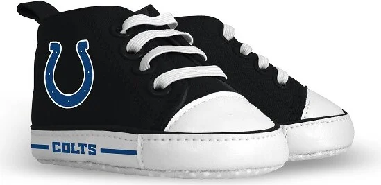 BabyFanatic Pre-Walkers High-Top Unisex Baby Shoes - NFL Indianapolis Colts