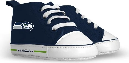 BabyFanatic Pre-Walkers High-Top Unisex Baby Shoes - NFL Seattle Seahawks
