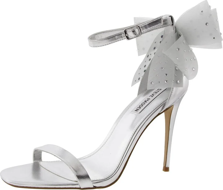 Babylon R Womens Bow Faux Leather Heels