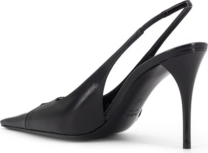 Babylone 90 Pum Leather Slingback Pumps - Image 3