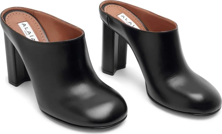 Babylone black leather mules - Image 5