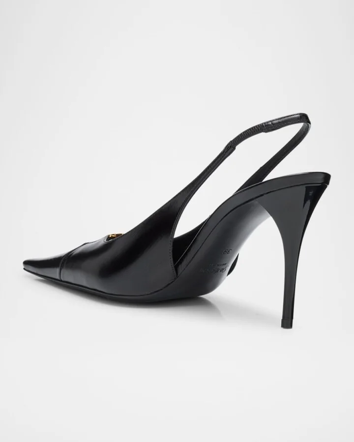 Babylone Leather YSL Slingback Pumps - Image 4