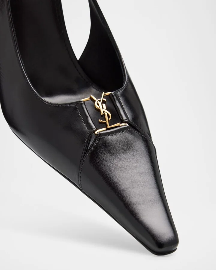 Babylone Leather YSL Slingback Pumps - Image 5
