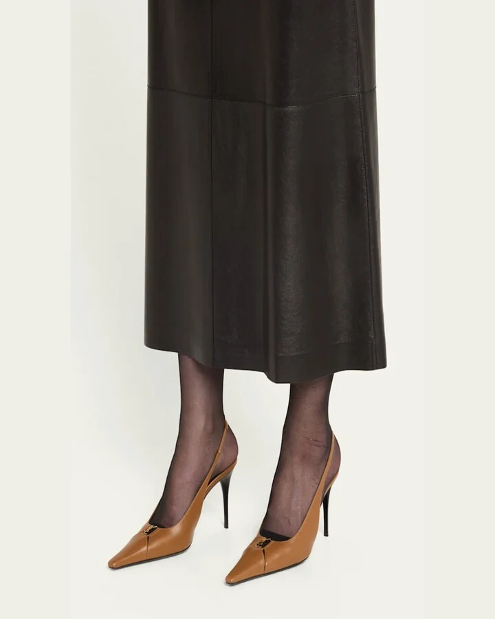 Babylone Leather YSL Slingback Pumps - Image 7