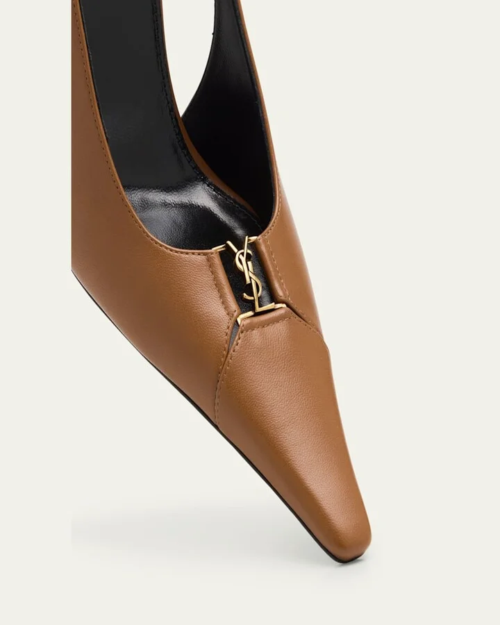 Babylone Leather YSL Slingback Pumps - Image 8