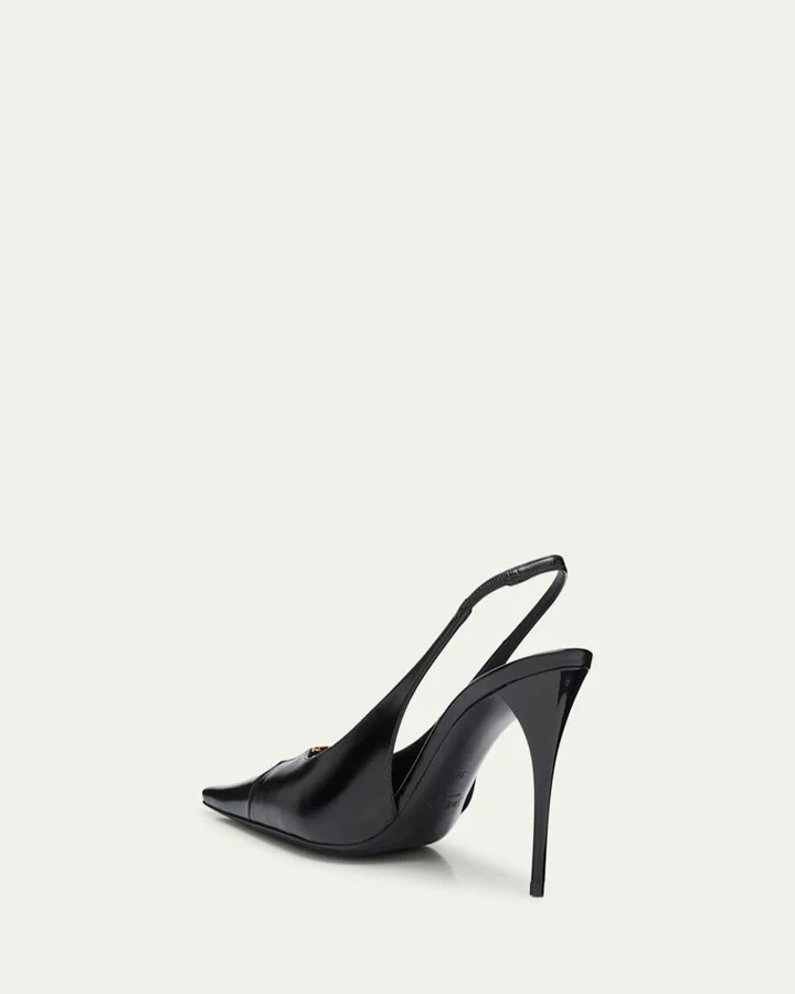 Babylone Leather YSL Slingback Pumps - Image 3