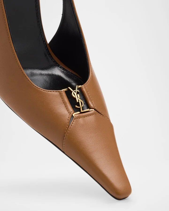 Babylone Leather YSL Slingback Pumps - Image 4
