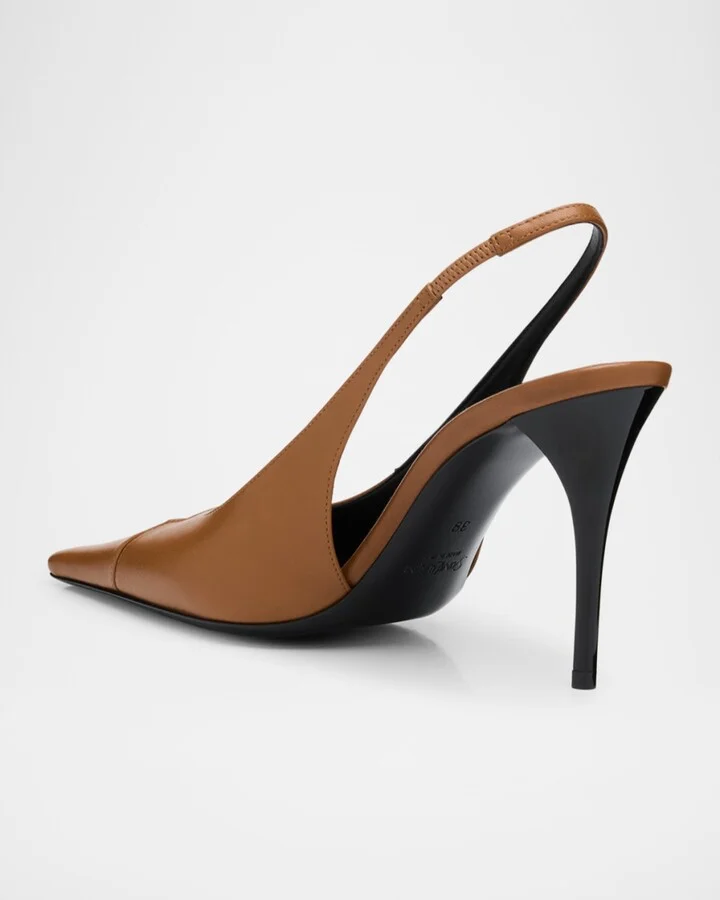Babylone Leather YSL Slingback Pumps - Image 5