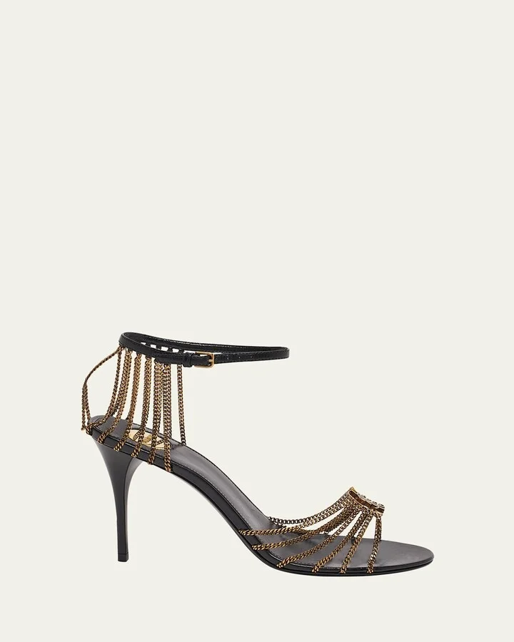 Babylone Strappy Chain YSL Stiletto Sandals